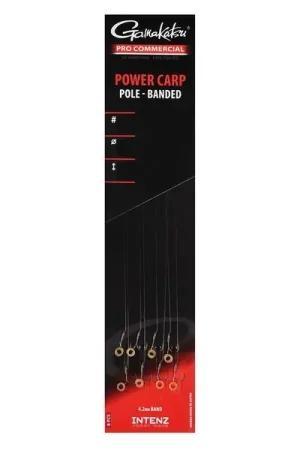 Prix Cassé Bas de ligne Gamakatsu Coarse Power Carp Pole avec élastique 20cm (8 pièces)