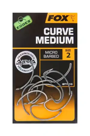 Fox Edges Curve Shank Medium Haute Qualité