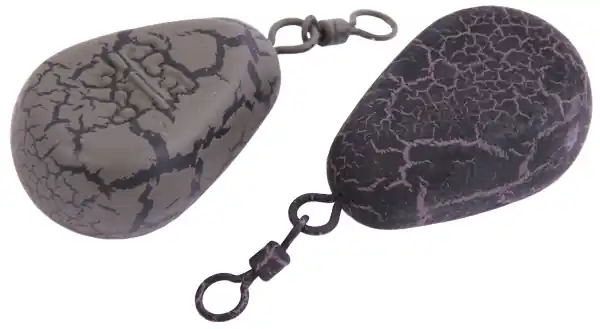 Bon Marché Ultimate Camo Flat Pear Plomb Swivel - 2 pièces