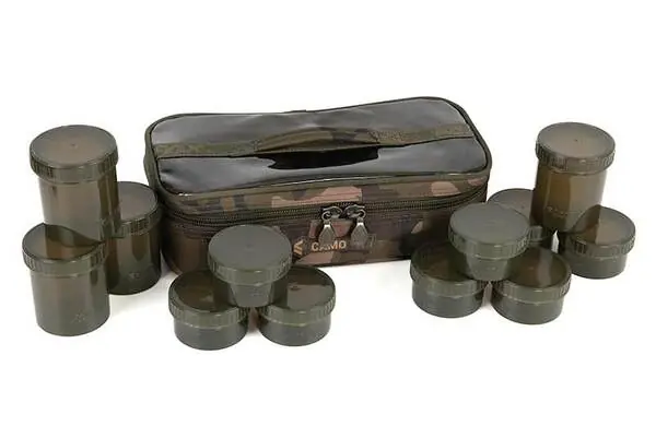 Pas Cher Trousse Fox Camolite 12 Pot Hookbait Case (Incl. 12 Pots)
