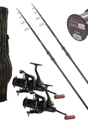 Haute Qualité Ultimate Adventure Telescopic Carp Combo 12ft (3lbs)