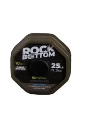 Ridgemonkey Connexion Rock Bottom Tungsten Semi Stiff Coated Hooklink (25lb) Achat Immédiat