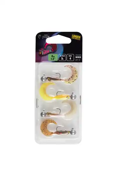 Fox Rage Micro Grub Tail Mixed UV Colour Pack Loaded (pré-montés) Petit Prix