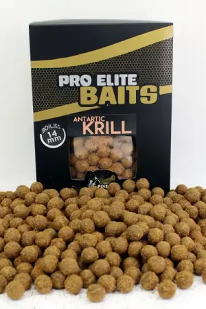 Livraison Express Bouillettes Pro Elite Baits Gold Boilies Antartic Krill (1kg)