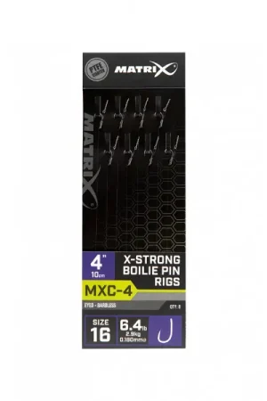 Prix Cassé Hameçon monté Matrix MXC-4 X-Strong Boilie Pin 4" (10cm) Barbless (8pcs)