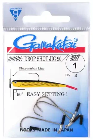 Nouvelle Collection Gamakatsu Dropshot Jig 90,Hameçon taille 1 (3 pcs)