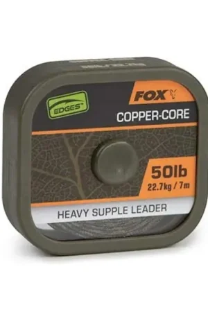Fox Edges Naturals Copper-Core Leader 7m (50lb) Retour Gratuit