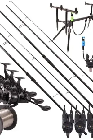 Prix Bas Ensemble 3 cannes Ultimate Adventure Carp Triple Rod Set