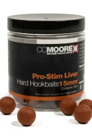 Bouillettes CC Moore Pro-Stim Liver/Foie Hard Hookbaits Boilies Authentique