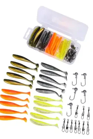 Prix Bas Boîte d'appâts souples Fish4All - 36 pièces