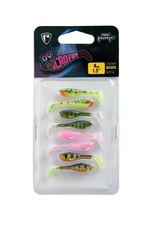 Fox Rage Micro Fry UV Mixed Colour Pack 8pcs Achetez Aujourd'hui
