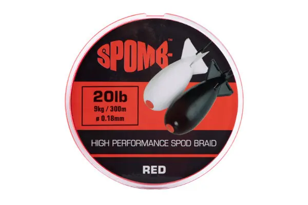 Tresse Spomb Braid Red 300m 9kg/20lb 0.18mm Promotion Saisonnière