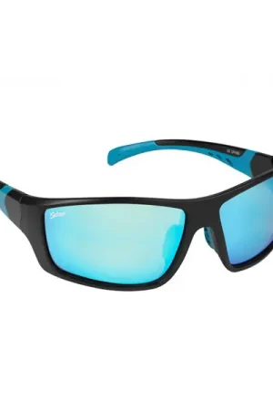 Lunettes Salmo Wrap Noir / Gris Lentilles Bleu Glace Offre Du Jour