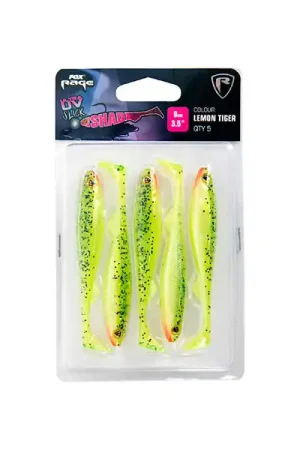 Fox Rage Slick Shad Lemon Tiger UV Packs 5pcs Affaire À Saisir