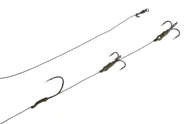Bas de ligne Silure Ultimate Catfish Rig Double Hook # 6/0 Simple + 3/0 + 4/0 Triples Promotion