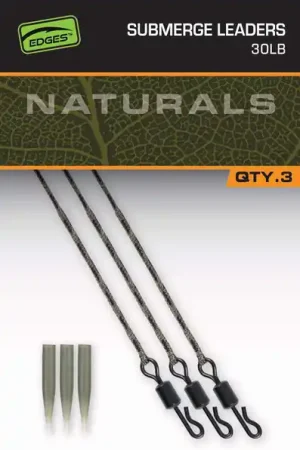 Retour Gratuit Fox Naturals Submerged Leaders 75cm (3 pcs)