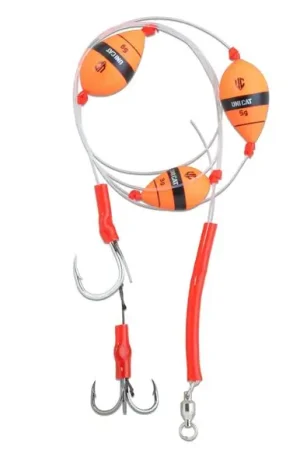 Montage SiIure Uni Cat Weightless Bait GT-41 Rig 3/0 + 9/0 (48,4kg) (150cm) Promotion Saisonnière