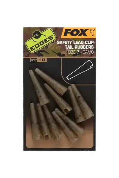 Fox Edges Camo Lead Clip Tail Rubbers Taille 7 (10 pcs) Prix Promo