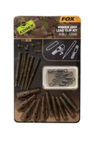 Commander Maintenant Fox Edges Camo Power Grip Lead Clip kit taille 7 - 5 pièces