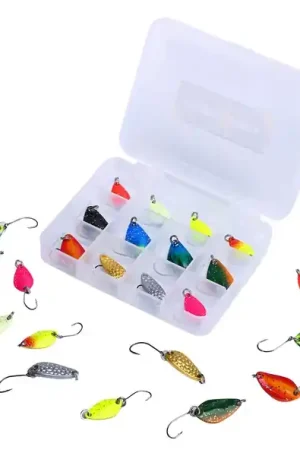 Certifié Fish4all Boîte de cuillères à truite 1.2g-2.5g (12pcs)