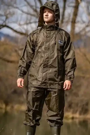 Ensemble de pluie Vass 130-54 Vass-tex W/P Breathable Jacket & Trouser Khaki Dernière Chance