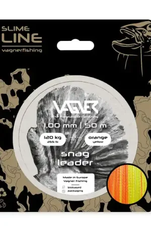 Achat Immédiat Vagner Snag Silure Leader Orange/Yellow 1.00mm (120kg) (50m)