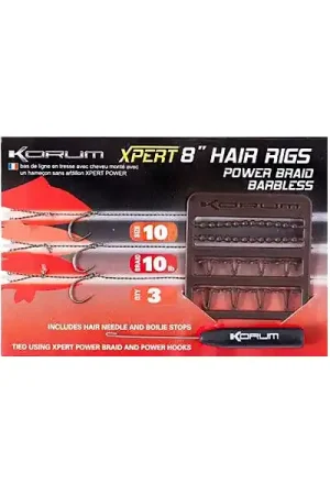 Korum Xpert Power Braid Hair Rig Barbless - Size 10 Top Vente