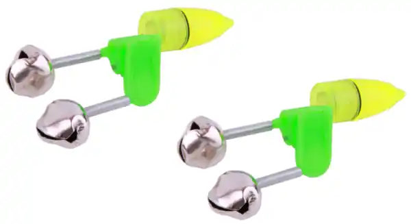 Livraison Express Ultimate Double Cloche bout de canne avec lumière, par 2.