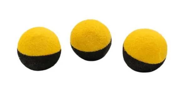 PB Products Zig Boilie Yellow/Black Appâts Imitation 12 mm (6 Pièces) Usine Directe