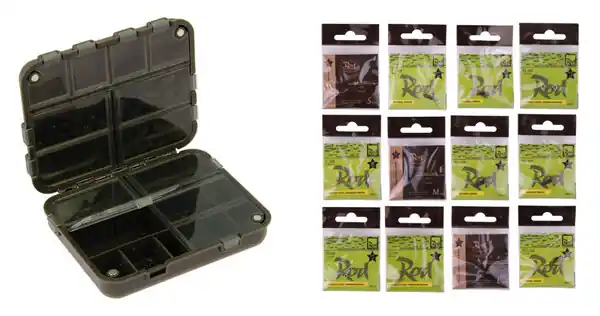 12 sachets d'émerillons Rod Hutchinson + boîte NGT Promotion