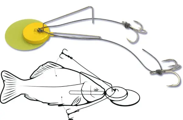 Top Vente Black Cat #2/0 Dead Bait Jig Rig Yellow 100kg