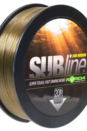 Authentique Korda Subline Marron Nylon Ligne à carpe (1000m)