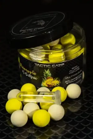 Tactic Carp Pineapple 'n Butric Pop Ups 15mm (Avec Stimulateur d'appétit) Top Vente