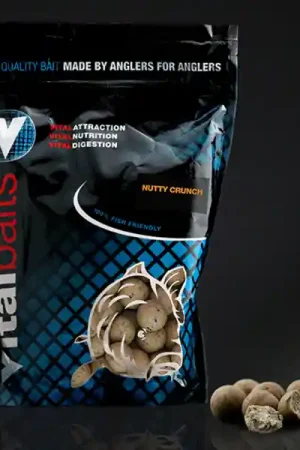 Bouillettes Vital Baits Boilies Nutty Crunch (5kg) Expédition Rapide