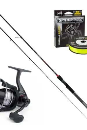 Ensemble Spinning Fox Rage avec canne Prism, moulinet Warrior 2 & Tresse Spiderwire ! Haute Qualité