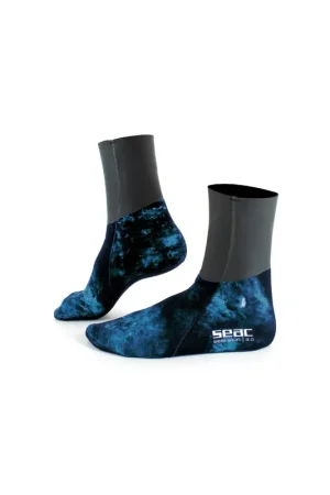 Pas Cher Chaussons Seac Seal Skin Camo Blue 3mm