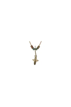 Seulement Aujourd'hui Collier Bronze – Reef Shark On Black Cord