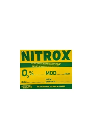 Étiquette rectangulaire / autocollant pour bloc Nitrox Satisfait Ou Remboursé