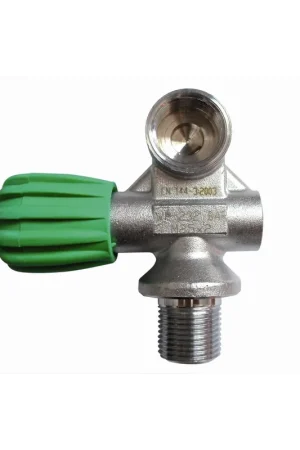 Marque Robinet Nitrox M26 volant vert 1 sortie fixe gauche